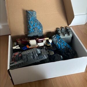 Box of Mega Bloks Lego Dragon Fire and Ice Mountain Building DIY Craft Activity